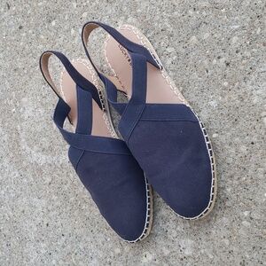 Lucky Brand Womens Rifka Canvas Espadrille Sandals Size 8.5 Coastal Vacation